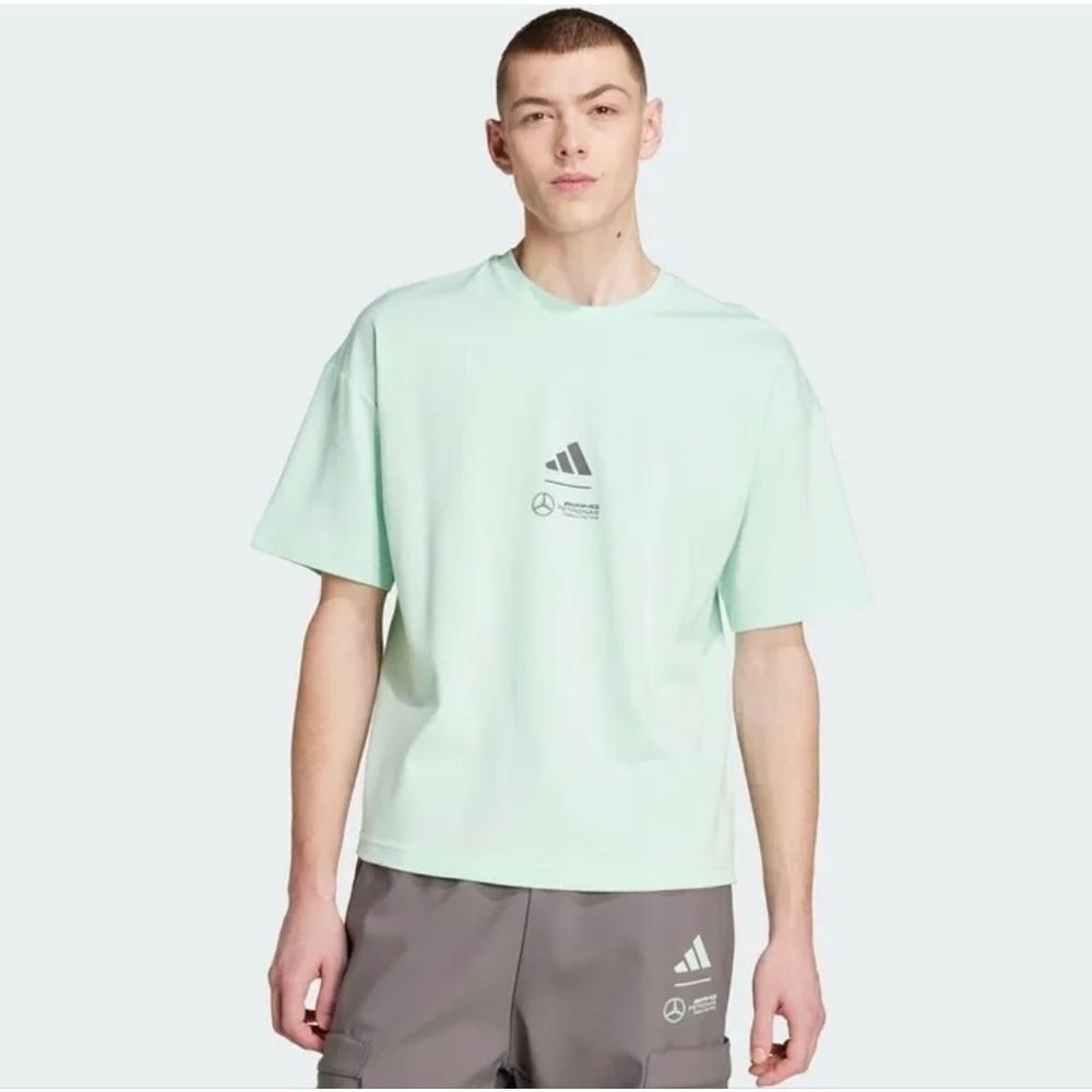 Adidas Mercedes AMG Petronas F1 Racing Tee T-Shirt Green Men's Small S Brand New